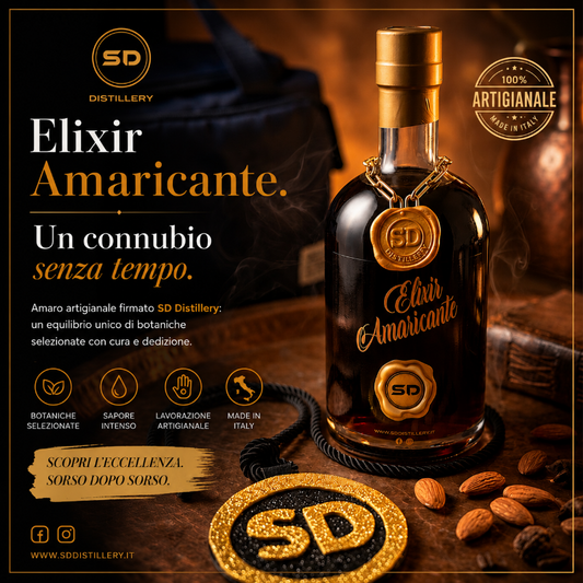 Elixir Amaricante SD Distillery – amaro artigianale italiano con 30 erbe officinali, infusione a freddo