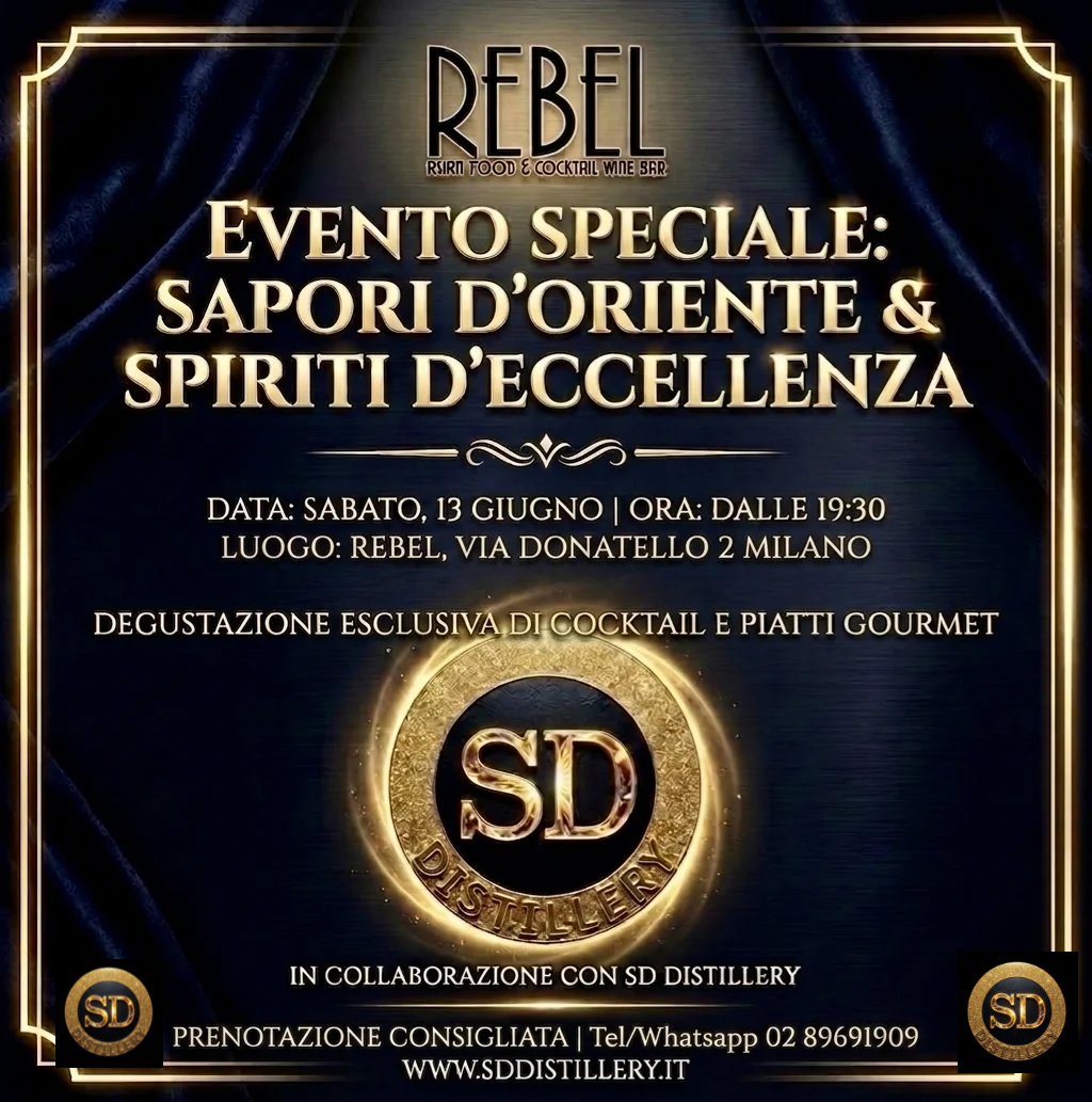Sapori d'Oriente & Spiriti d'Eccellenza: SD Distillery al Rebel di Milano