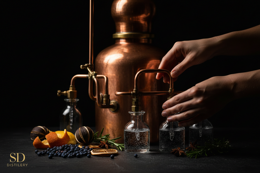 Produzione artigianale SD Distillery – piccoli lotti, botaniche selezionate e controllo del processo